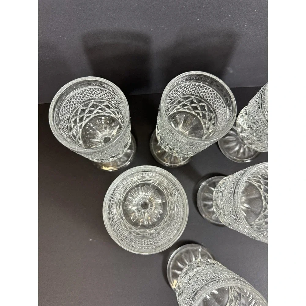 Anchor Hocking Wexford Claret Wine Glasses Set Of 6 Juice Clear 5 3/8